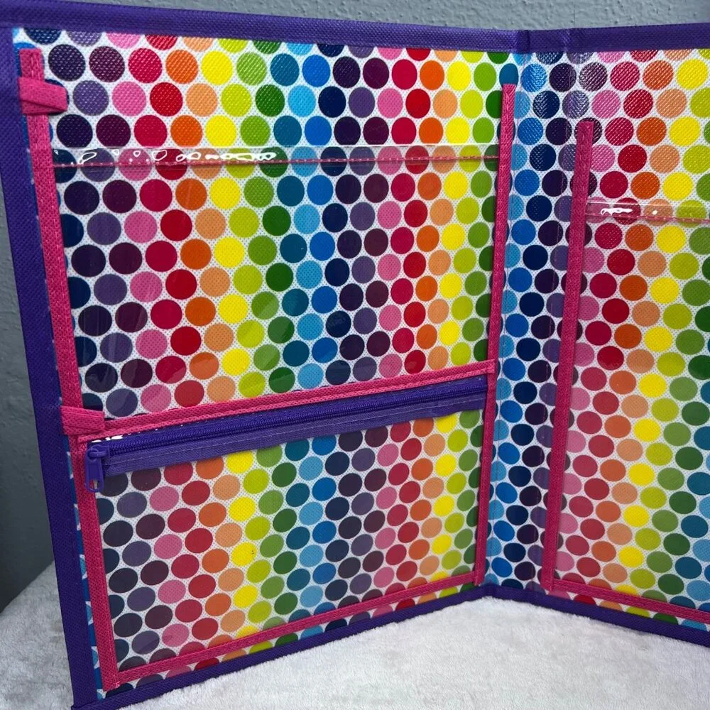 Lisa Frank Tikanni Husky Trifold Portfolio Folder Carrying Case Penguin Dolphin
